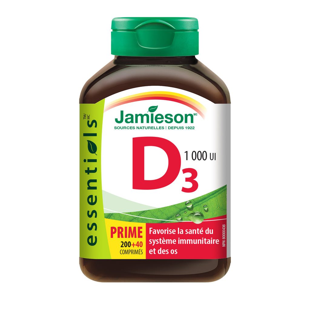 Jamieson Vitamin D3 1000IU 200+40 - DrugSmart Pharmacy