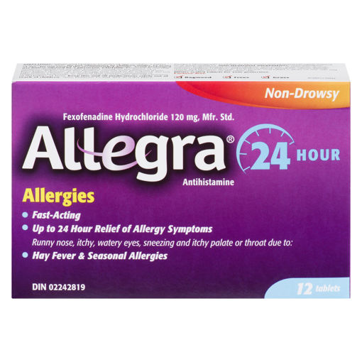 Allegra 24 Hours 120mg 12 - DrugSmart Pharmacy